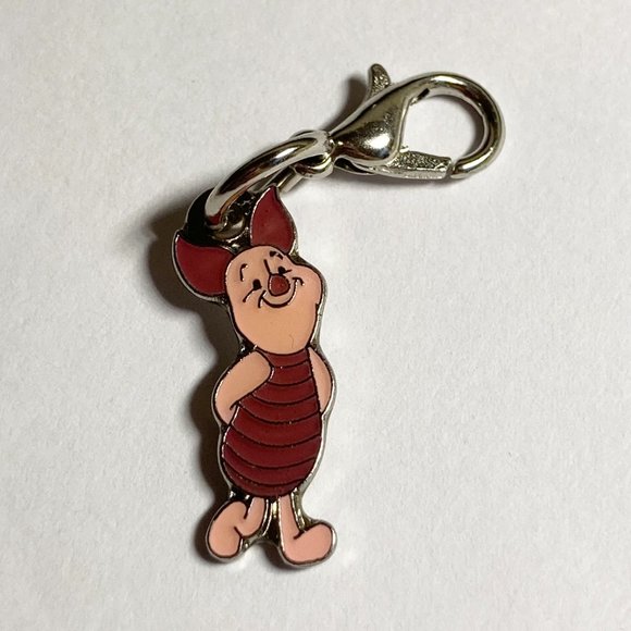 Vintage Disney Eeyore Piglet Charm Lot of 6 Charms Purse Zipper Pull Clip On - Picture 8 of 11